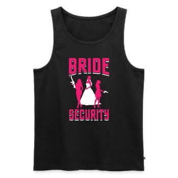 Bachelor Party Wedding Bride Security - Men's Premium Organic Tank Top - black - Front - AI Model Male 178 light (178cm)
