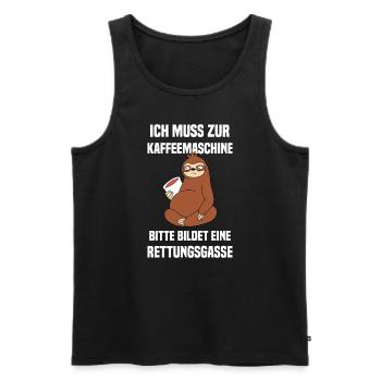 Kaffee Zubehör Koffein Getränk Wachmacher Kaffee - Männer Premium Bio Tank Top - Schwarz - Vorne - AI Model Male 178 light (178cm)