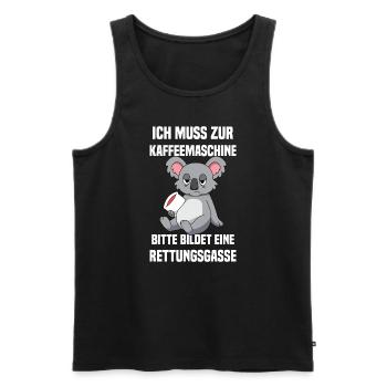 Kaffee Zubehör Koffein Getränk Wachmacher Kaffee - Männer Premium Bio Tank Top - Schwarz - Vorne - Michal (187cm)