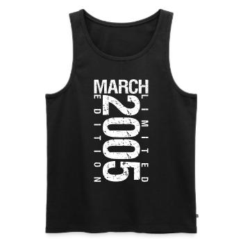 March 2005 March Anniversary March 2005 - Men's Premium Organic Tank Top - black - Front - AI Model Male 178 light (178cm)