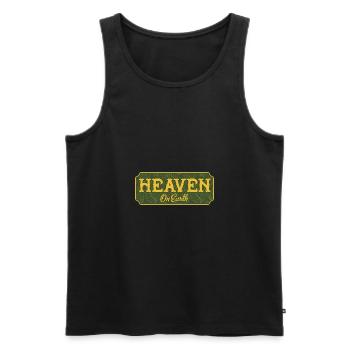 Heaven on earth - Men's Premium Organic Tank Top - black - Front - Michal (187cm)