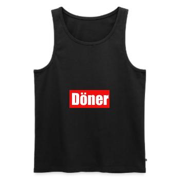 döner supremee - Männer Premium Bio Tank Top - Schwarz - Vorne - Michal (187cm)
