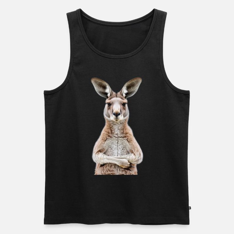 Känguru - Männer Premium Bio Tank Top - Schwarz