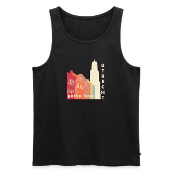 Gotta Love Utrecht - Débardeur bio Premium Homme - noir - Devant - AI Model Male 178 light (178cm)