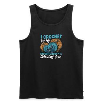 Crochet Crochet Knitting Yarn Crochet - Men's Premium Organic Tank Top - black - Front - Michal (187cm)