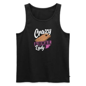 Sitzsack Sack Toss Crazy Airmail Cornhole - Männer Premium Bio Tank Top - Schwarz - Vorne - AI Model Male 178 light (178cm)