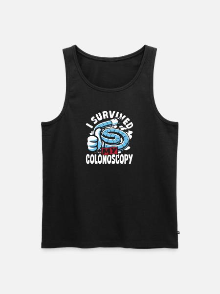 Endoscopy diagnosis, colonoscopy - Men's Premium Organic Tank Top - black