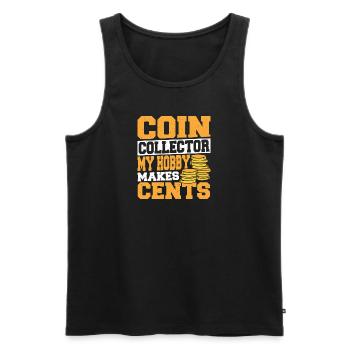 Münzsammeln Münzsammlers Cent Numismatiker - Männer Premium Bio Tank Top - Schwarz - Vorne - AI Model Male 178 light (178cm)