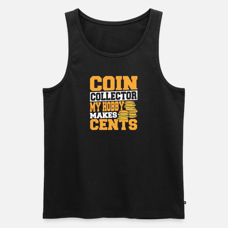 Münzsammeln Münzsammlers Cent Numismatiker - Männer Premium Bio Tank Top - Schwarz