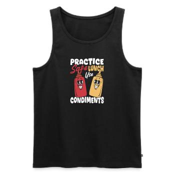 Gewürz Mittagessen Gewürze Sauce - Männer Premium Bio Tank Top - Schwarz - Vorne - AI Model Male 178 light (178cm)