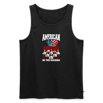 Chess Lessons Chess Lessons Chess Day - Men's Premium Organic Tank Top - black - Front - AI Model Male 178 light (178cm)