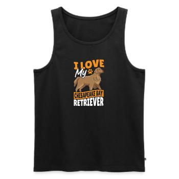 Amerikanischer Chesapeake Bay Retriever-Hund - Männer Premium Bio Tank Top - Schwarz - Vorne - Michal (187cm)