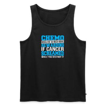 Chemotherapy Cancer Warrior - Men's Premium Organic Tank Top - black - Front - Michal (187cm)