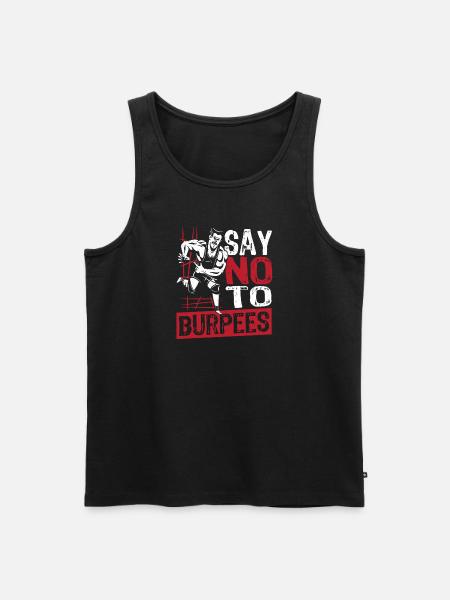 Burpees with high-intensity interval training - Men's Premium Organic Tank Top - black