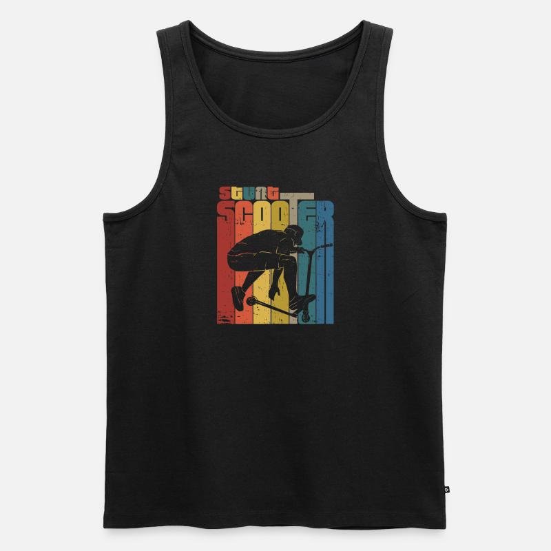 scooter stunt - Männer Premium Bio Tank Top - Schwarz