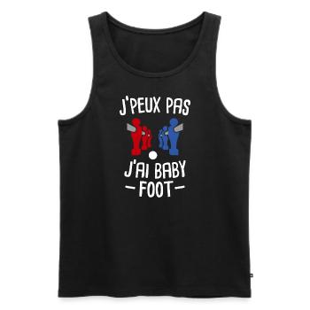 J'peux pas j'ai baby foot - Débardeur bio Premium Homme - noir - Devant - Michal (187cm)