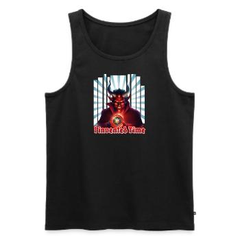 I invented Time - Men's Premium Organic Tank Top - black - Front - AI Model Male 178 light (178cm)