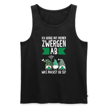 Garten-arbeit Gnome Gartenbau Geschenk - Männer Premium Bio Tank Top - Schwarz - Vorne - AI Model Male 178 light (178cm)