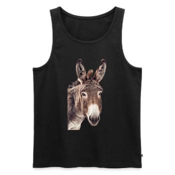 Donkey - Men's Premium Organic Tank Top - black - Front - Michal (187cm)