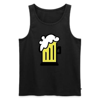 Beer illustration - Men's Premium Organic Tank Top - black - Front - AI Model Male 178 light (178cm)