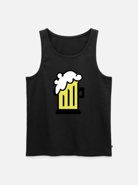 Bier Illustration - Männer Premium Bio Tank Top - Schwarz