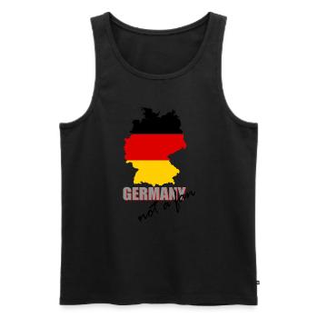Anti Germany Demo Protest - Men's Premium Organic Tank Top - black - Front - AI Model Male 178 light (178cm)