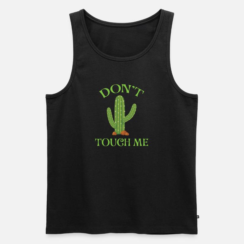 Don't Touch Me - Männer Premium Bio Tank Top - Schwarz