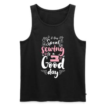 Sewing Profession Closer - Men's Premium Organic Tank Top - black - Front - AI Model Male 178 light (178cm)