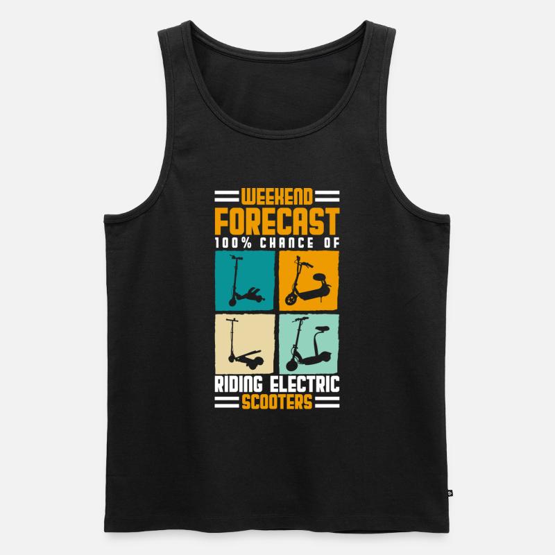 Rollerfahrer Elektrisch E-Roller Hybrid - Männer Premium Bio Tank Top - Schwarz