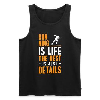 Marathon runner endurance jogging triathlete - Men's Premium Organic Tank Top - black - Front - Michal (187cm)