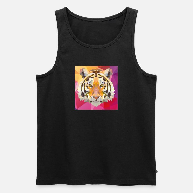 WengChunMH Tiger 2 - Männer Premium Bio Tank Top - Schwarz