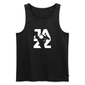 Saxophon Jazz Geschenk Saxophonist Musik Musiker - Männer Premium Bio Tank Top - Schwarz - Vorne - AI Model Male 178 light (178cm)