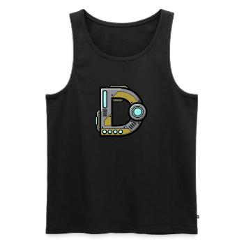 Buchstabe D Geschenk Name Roboter Technik nerd - Männer Premium Bio Tank Top - Schwarz - Vorne - AI Model Male 178 light (178cm)