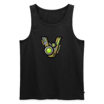 Buchstabe V Name Geschenk Roboter Technik nerd - Männer Premium Bio Tank Top - Schwarz - Vorne - AI Model Male 178 light (178cm)