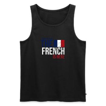 Frankreich Flagge Geschenk französisch Land Nation - Männer Premium Bio Tank Top - Schwarz - Vorne - AI Model Male 178 light (178cm)
