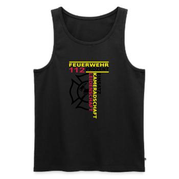 112% Einsatz Kameradschaft Leidenschaft - Männer Premium Bio Tank Top - Schwarz - Vorne - Michal (187cm)