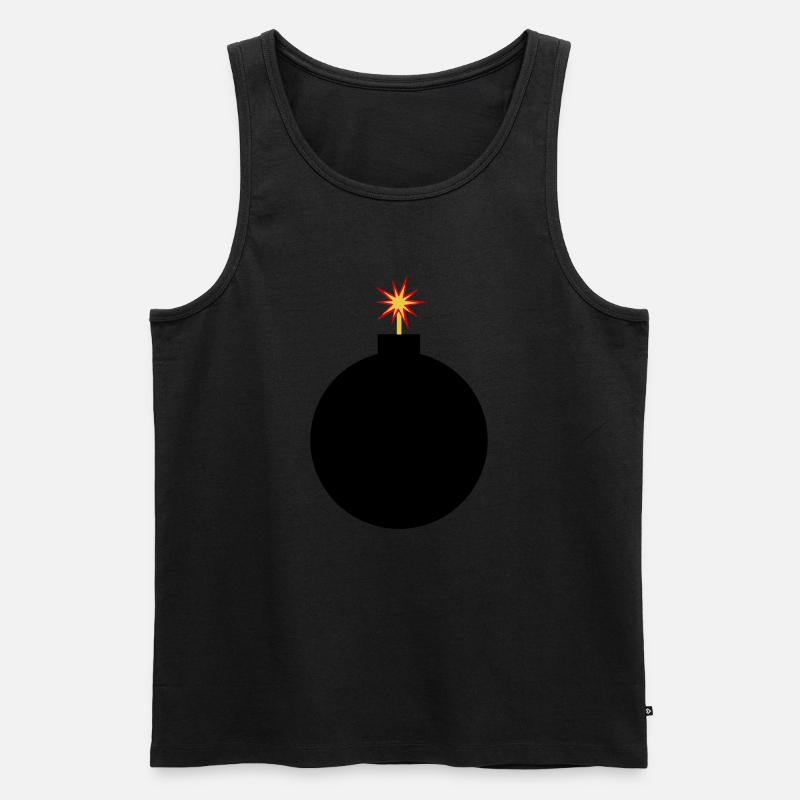 Bombe in Bobastisch - Bild - Männer Premium Bio Tank Top - Schwarz