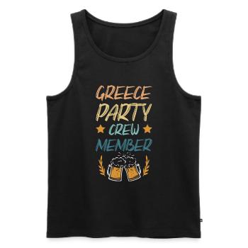 Greece Party Crew - Men's Premium Organic Tank Top - black - Front - Michal (187cm)