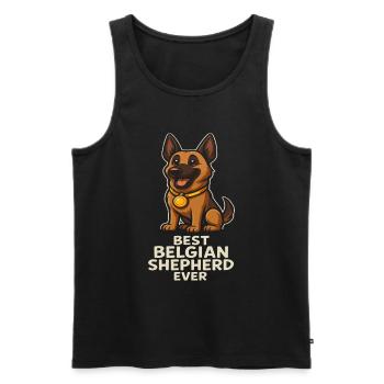 Meilleur berger belge de tous les temps - Débardeur bio Premium Homme - noir - Devant - Michal (187cm)