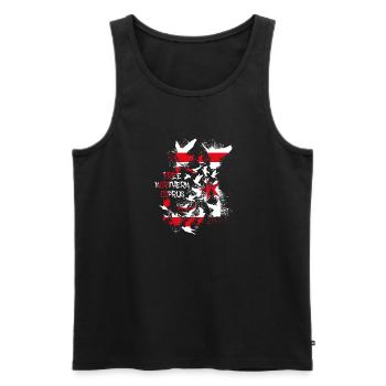 Free Northern Cyprus,freiheit,griechen,tauben - Männer Premium Bio Tank Top - Schwarz - Vorne - AI Model Male 178 light (178cm)