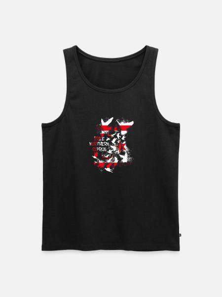 Chypre du Nord libre,liberté,grec,pigeons - Débardeur bio Premium Homme - noir