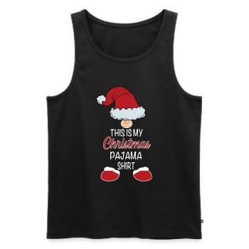 Ma chemise de pyjama de Noël - Débardeur bio Premium Homme - noir - Devant - Michal (187cm)