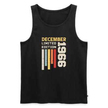 December 1966 - December 1966 Anniversary Gift - Men's Premium Organic Tank Top - black - Front - Michal (187cm)