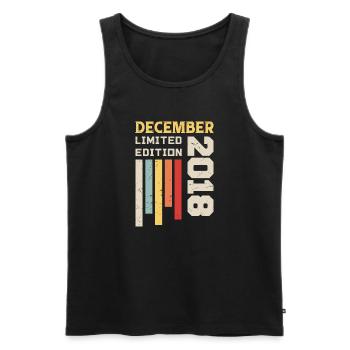 Décembre 2018 - Cadeau anniversaire Décembre 2018 - Débardeur bio Premium Homme - noir - Devant - Michal (187cm)