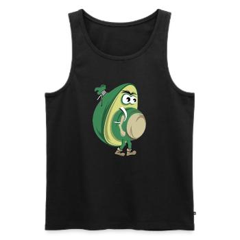 funny avocado hiking nature forest icon icon - Men's Premium Organic Tank Top - black - Front - Michal (187cm)