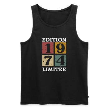 Limitierte Auflage 1974 geboren 1974 - Männer Premium Bio Tank Top - Schwarz - Vorne - Michal (187cm)
