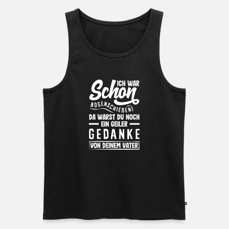 Bogenschießen Bogenschütze Geschenk - Männer Premium Bio Tank Top - Schwarz