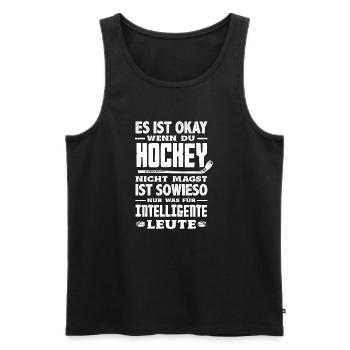 Cadeau drôle de joueur de hockey - Débardeur bio Premium Homme - noir - Devant - Michal (187cm)