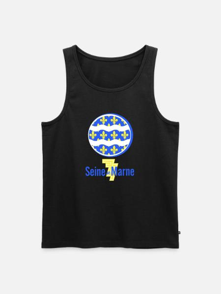 Logo Seine et Marne 77 - Men's Premium Organic Tank Top - black