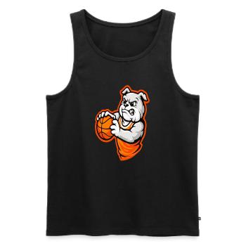 Power Basketball Bulldog Mascot - Men's Premium Organic Tank Top - black - Front - AI Model Male 178 light (178cm)
